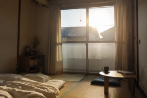 朝の六畳の和室