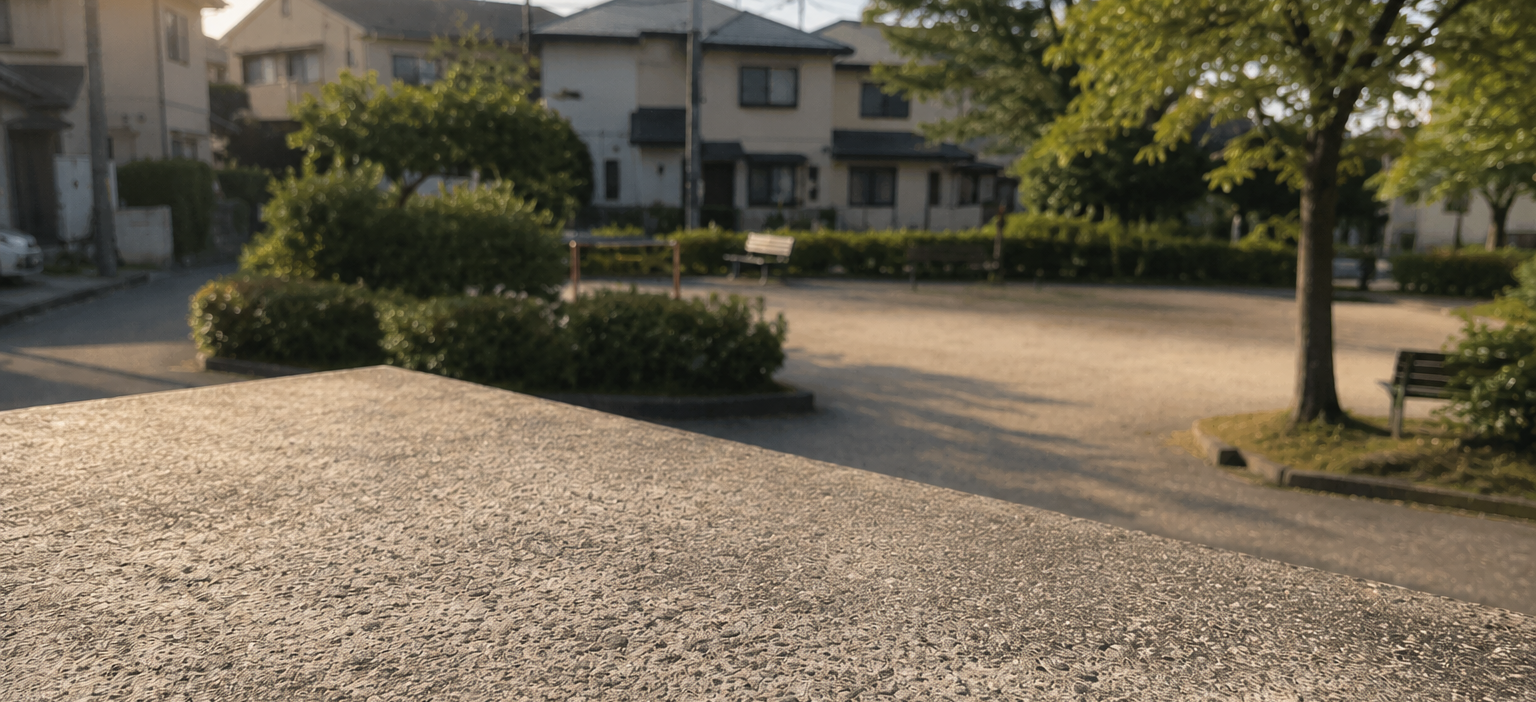 父親のキーケース 住宅街の小さな公園