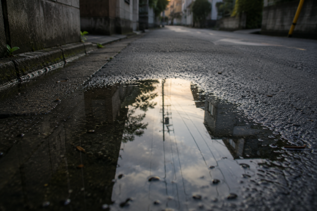 道路の水たまり